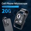 JOEBO Microscope Kit 200X Magnification Microscope Lens with CPL Mobile LED Light Micro Pocket Macro Lenses Microscope Lens Adapters(White with CPL) view 4