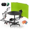360 Rotating Platform Rig,360 Rotating Platform with 3 Lighting Systems,No Blind,Magic Arm, Removable Backdrop, Multi-Device Compatibility, 360 Degree Camera Spinner for Professional Photography view 1