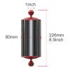 Carbon Fiber Underwater Float Arm with Dual Ball Mounts for Photography and Video, Compatible with Diving Trays, Video Lights, Strobes (red, 80mm8') view 2
