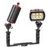Carbon Fiber Underwater Float Arm with Dual Ball Mounts for Photography and Video, Compatible with Diving Trays, Video Lights, Strobes (red, 80mm8') view 3