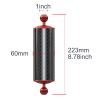 Carbon Fiber Underwater Float Arm with Dual Ball Mounts for Photography and Video, Compatible with Diving Trays, Video Lights, Strobes (red, 60mm8') view 2