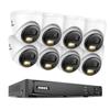 ANNKE 5MP Security Camera System, 16CH 12MP NVR Recorder with AI Motion Detection, 8X 3K/5MP IP PoE Turret Cameras with Color Night Vision, Two-Way Audio, Compatible with Alexa, 2.8mm Lens, NO HDD view 1