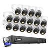ANNKE 5MP Security Camera System, 16CH 12MP NVR Recorder with AI Motion Detection, 16X 3K/5MP IP PoE Turret Cameras with Color Night Vision, Two-Way Audio, Compatible with Alexa, 2.8mm Lens, 6TB HDD view 1