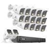 ANNKE 5MP Security Camera System, 16CH 12MP NVR Recorder with AI Motion Detection, 16X 3K/5MP IP PoE Bullet Cameras with Color Night Vision, Two-Way Audio, Compatible with Alexa, 2.8mm Lens, NO HDD view 1