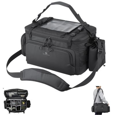 Hakuba 4977187005202 Camera Bag GW-Advance Tank Shoulder Bag 26 AZ Black AMZSGWATK-SB26 for Mobility and Expansion, Professional Large Shoulder Bag, Square Design to Save Space