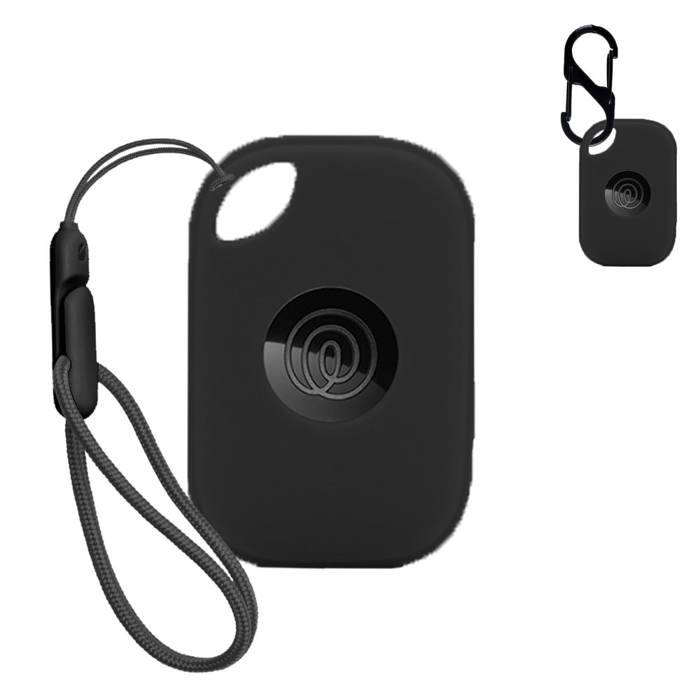 NOUKAJU Case for Tile by Life360 Pro (2024),Silicone Protective Cover(with Carabiner + Lanyard) Drop-Proof,Scratch-Proof,Shock-Proof,Dust-Proof,Protective Case for Tile Pro 2024 RE-61011(Black)