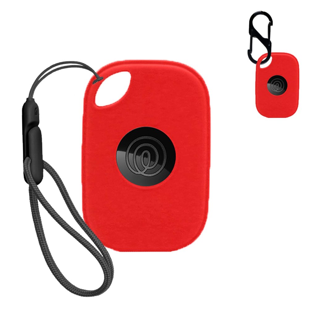NOUKAJU Case for Tile by Life360 Pro (2024),Silicone Protective Cover(with Carabiner + Lanyard) Drop-Proof,Scratch-Proof,Shock-Proof,Dust-Proof,Protective Case for Tile Pro 2024 RE-61011(Red)