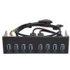 8 Port Optical Drive Front Panel, Front Panel USB 3.0 Hub Extension Front Panel, 19Pin Hub Optical Drive Panel for Electronics view 1