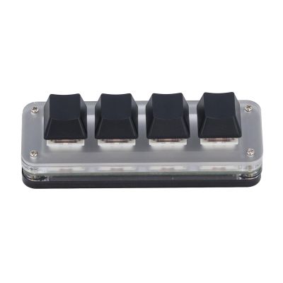 4 Key Mini Keypad USB C Wired Red Switch Programmable Customized Mini Mechanical Keypad with RGB Light