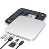 Mac Mini Hub and Stand for NVME/NGFF M2.SSD and 2.5" SATA HDD, Mac Mini Dock with USB-C 10Gbps, USB-A 5/10Gbps, for Mac Mini M2/M1, Mac Studio - Silver view 1