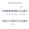 Mac Mini Hub and Stand for NVME/NGFF M2.SSD and 2.5" SATA HDD, Mac Mini Dock with USB-C 10Gbps, USB-A 5/10Gbps, for Mac Mini M2/M1, Mac Studio - Silver view 2