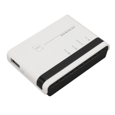 USB 2.0 Network Print Server, 10/100 Mbps Ethernet LAN USB Printer Server Adapter, for Win 7 8 10 11 XP, for OS X (US Plug 100-240V)