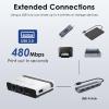 USB 2.0 Network Print Server, 10/100 Mbps Ethernet LAN USB Printer Server Adapter, for Win 7 8 10 11 XP, for OS X (US Plug 100-240V) view 4