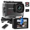 Apexcam M80 Action Camera 4K with 64GB Card, HD 60FPS 48MP Sports Camera for Vlogging, 40M Waterproof Camera Underwater,WiFi Camcorder, 8X Zoom, Remote Control, Helmet Mount Accessories view 1