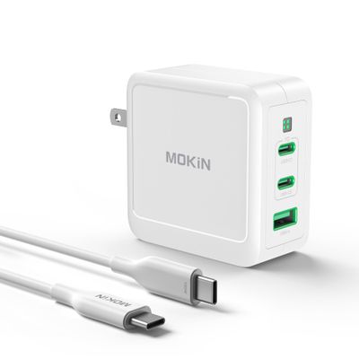100W USB C Charger Block, 3-Port GaN+ USB C Super Fast Charger Foldable Compact Wall Charger for iPhone 17/16/15 Series, Galaxy S25/S24, iPad Pro, MacBook Air, Google Pixelbook, Steam Deck