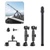 Action Camera Car Mounting with 47.2inch Invisible Selfie Stick Aluminum Rod for 360 view 2