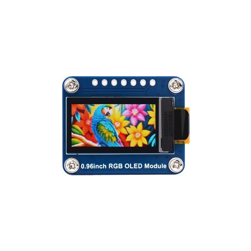 0.96inch RGB OLED Display Module, 64128 Resolution, 65K Colors, SPI Interface,Comes with Examples for Raspbery Pi, for arduino, STM32, etc. (0.96inch RGB OLED Module)