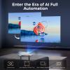 [Auto Focus/4K Support] Projector with WiFi 6 and Bluetooth 5.2, 850ANSI Native 1080P Outdoor Movie Projector, iSinbox Vertical Keystone Smart Projector 50% Zoom for iOS/Android/TV Stick White view 2