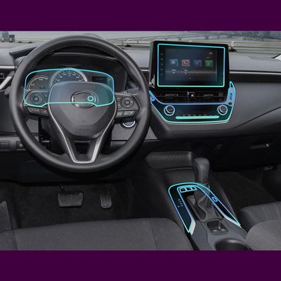 FOJRHGFK Car Navigation GPS Screen Protector Invisible Transparent Film TPU Interior FilmFor Toyota Corolla Cross 2020-2024