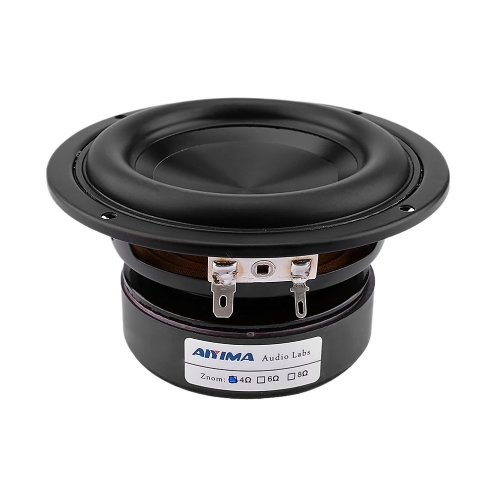1Pcs 4 Inch Subwoofer Speaker 100W 4 8 Ohm Super Woofer Sound Speaker BASS Waterproof Loudspeaker DIY 2.1 Home Theater(4 Ohm 100W Speaker)
