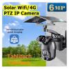 QDVOPHZA 4G/Wireless PTZ Solar Camera Auto Tracking Camara Security Protection 6MP Dual Lens 4K HD Monitor Smart Home CCTV Surveillance(4G-128GB) view 3