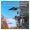 QDVOPHZA 4G/Wireless PTZ Solar Camera Auto Tracking Camara Security Protection 6MP Dual Lens 4K HD Monitor Smart Home CCTV Surveillance(4G-128GB) view 4