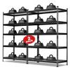 WORKPRO 5-Tier Metal Storage Shelving Unit, 48W x 24D x 72H, Adjustable Storage Rack Heavy Duty Shelf, 4000 lbs Load Capacity (Total), for Garage, Kitchen, Bathroom, Warehouse, Black/Sliver, 2 Pack view 1