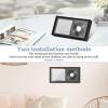 Wood CD Display Frame with Bracket Hook, 13.2" x 6.9" CD Wall Display, Elegant Double Groove CD Frame Display Case, Protective Frame for Music Studio Living Room Dcor view 4