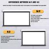 16:9 HD Projection Screen 60/72'' Projector Screen Manual Pull-Down Movie Screen, for Conference Rooms, Church Events, Backyard Gatherings, Adjustable Screen Height(72"-4:3) view 4