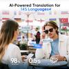 Smart Glasses for Men and Women, AI Glasses with Real-Time Translator & Voice Control, Bluetooth 5.4 Polarized Sunglasses, 11H Mic/Speaker for Hands-Free Calls, Smart Eyewear for Meetings, Travel view 3
