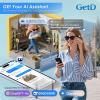 Smart Glasses for Men and Women, AI Glasses with Real-Time Translator & Voice Control, Bluetooth 5.4 Polarized Sunglasses, 11H Mic/Speaker for Hands-Free Calls, Smart Eyewear for Meetings, Travel view 4