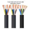 Communication Equipment Crane Cable Half Rubber Cable YCWG 2/3/4/5Cores 1.5mm2 2.5mm2 4mm2 6mm2 10mm2 with Steel Wire Power Wire Oil Resistance Wire and Cable(2C 7AWG 10mm2) view 3