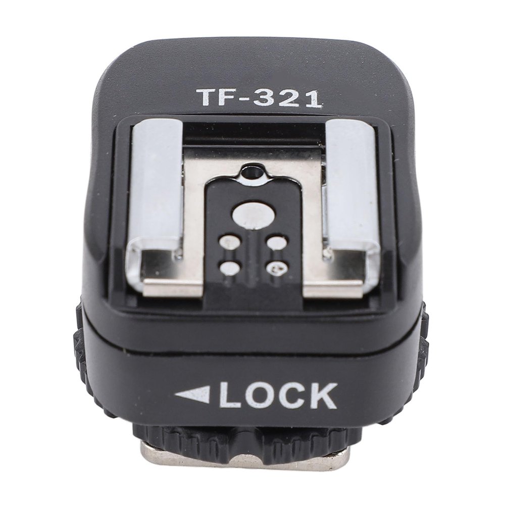 Camera Hot Shoe Mount Adapter, Flash Hot Shoe Adapter, TF 321 Hot Shoe Adapter for EL Series Flash Supports Center Point Triggering for R and E Series with Hot Shoe Interface