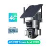 QDVOPHZA 4K 20X Zoom 4G Solar Security Camera Dual Screen Wireless Outdoor WiFi Surveillance Cameras IP Sim Card(4G 20X Zoom 128G) view 2