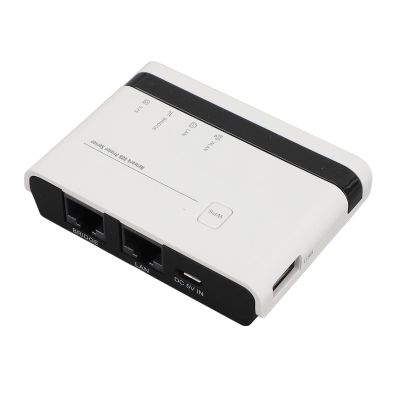 Networking USB 2.0 Print Server, 2.4G Wired Printer Server for Home and Office, Expand Network Structure (US)