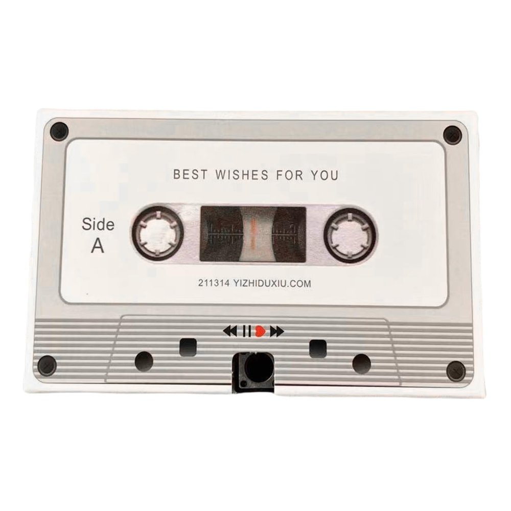 LIURONGNI Voice Recording Cassette Tape Gift 30/60/300 Seconds Message Recorder Customizable Sound Greeting Card for Couple