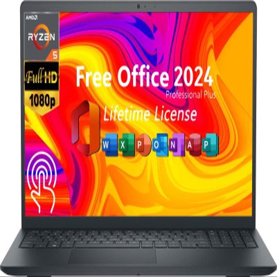 Dell Inspiron 15 3535 Touchscreen Laptop, 15.6" FHD Business Laptop, 64 GB RAM, 2 TB SSD, AMD Ryzen 5 7530U Up to 4.5GHz, Windows 11 Pro, MS Office Pro 2024 Lifetime License, Design Mouse