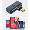 QIEIEI Connector 10Gbps Type C Male to USB3.0 Female 90 Degree Right Angled Data Adapter for Laptop Phone Tablet view 2