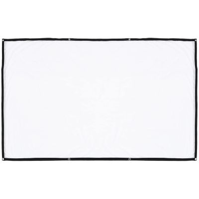 Housoutil Retractable Projector Screen Outdoor Roll-up Movie Screen Portable Theater Accessory