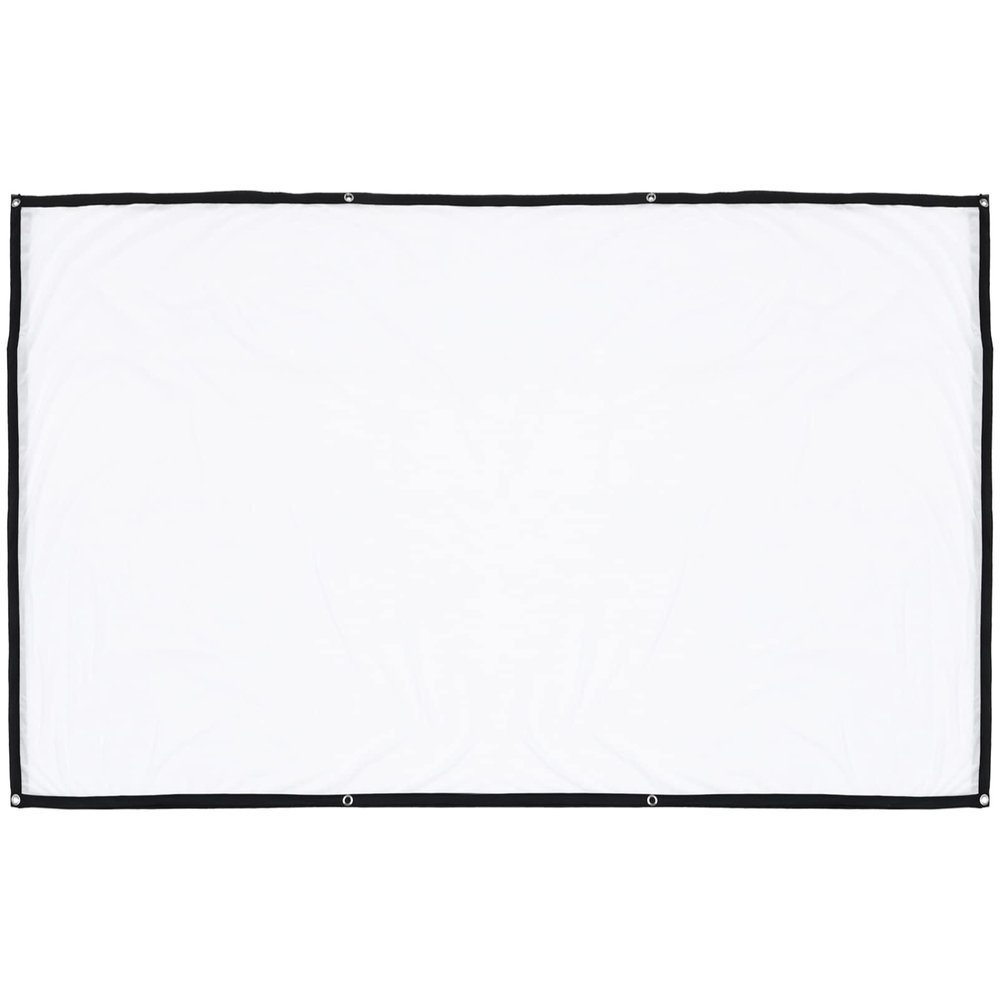 Housoutil Retractable Projector Screen Outdoor Roll-up Movie Screen Portable Theater Accessory