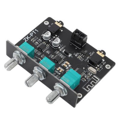 ZK PT 5.0 Decoder Board with 2 Channel Stereo Output, Treble Bass Control, and DC5-24V Input - BT Receiver Amplifier Board for System, Home Theater, Car Stereo - BT Stereo Dec