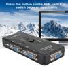 BPTCUE USB KVM Switch Box, 4-Port USB 2.0 KVM VGA/SVGA Monitor Hub Display Port Switch Selector for PC Keyboard Mouse view 3