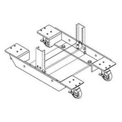 Chatsworth - 10175-700 - Rack Universal Dolly Wheels, 2.5 in. H x 34.34 in. D, Black, Allows Rack to be Moved, Providing