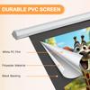 YODOLLA 150" Projector Screen Motorized 16:9, 4K HD Pull Down Retractable Projection Screens Electric Automatic Wall Ceiling Movie Screen for Office Classroom Indoor with Remotes view 3