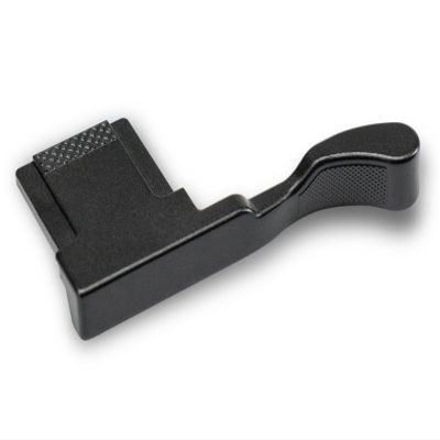 Iborrys Metal Thumb Up Grip for Fujifilm Fuji X100VI Camera, Hot Shoe Thumb Rest Support Grip Exclusive Vintage Anti-Slip Pattern, Enhance The camera's Grip Feel (Black)