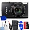Canon Compact Digital Camera IXY650 (Black) (ELPH 360) Bundle Includes: 64GB Micro Extreme PRO, Starting Cleaning Kit, High Speed Micro SD & Much More (7PC Accessory Bundle) (Renewed) view 1