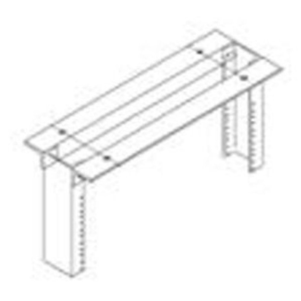 Chatsworth - 10473-101 - Heavy-Duty Top Angle, for 19 in. W Rack, Gray, (Each)