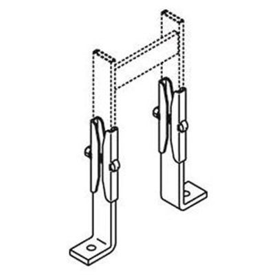 Chatsworth - 11309-E01 - Cable Runway Foot Kit, 6 in. H, Glacier White, (Each)