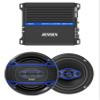 Jensen JA2CH Class-D 2 Channel Amplifier & JS6504 4-Way 6.5 inch Car Door Audio Speakers Pair view 1