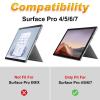 Case for 12.3 inch Surface Pro 7 Plus/Pro 7/ Pro 6/ Pro 5/ Pro 2017/ Pro 4,Slim Lightweight Smart Shell Stand Cover with Auto Wake/Sleep Case for Microsoft Surface Pro 7,Skull Flowers view 2